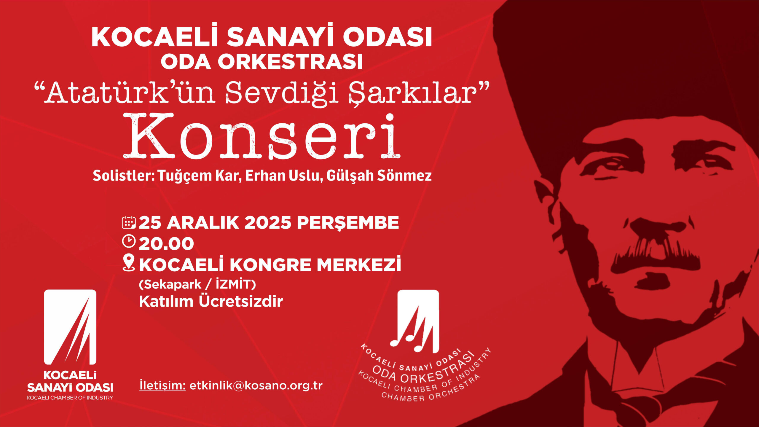 KSO ‘Atatürk’ün Sevdiği Şarkılar Konseri’ düzenliyor